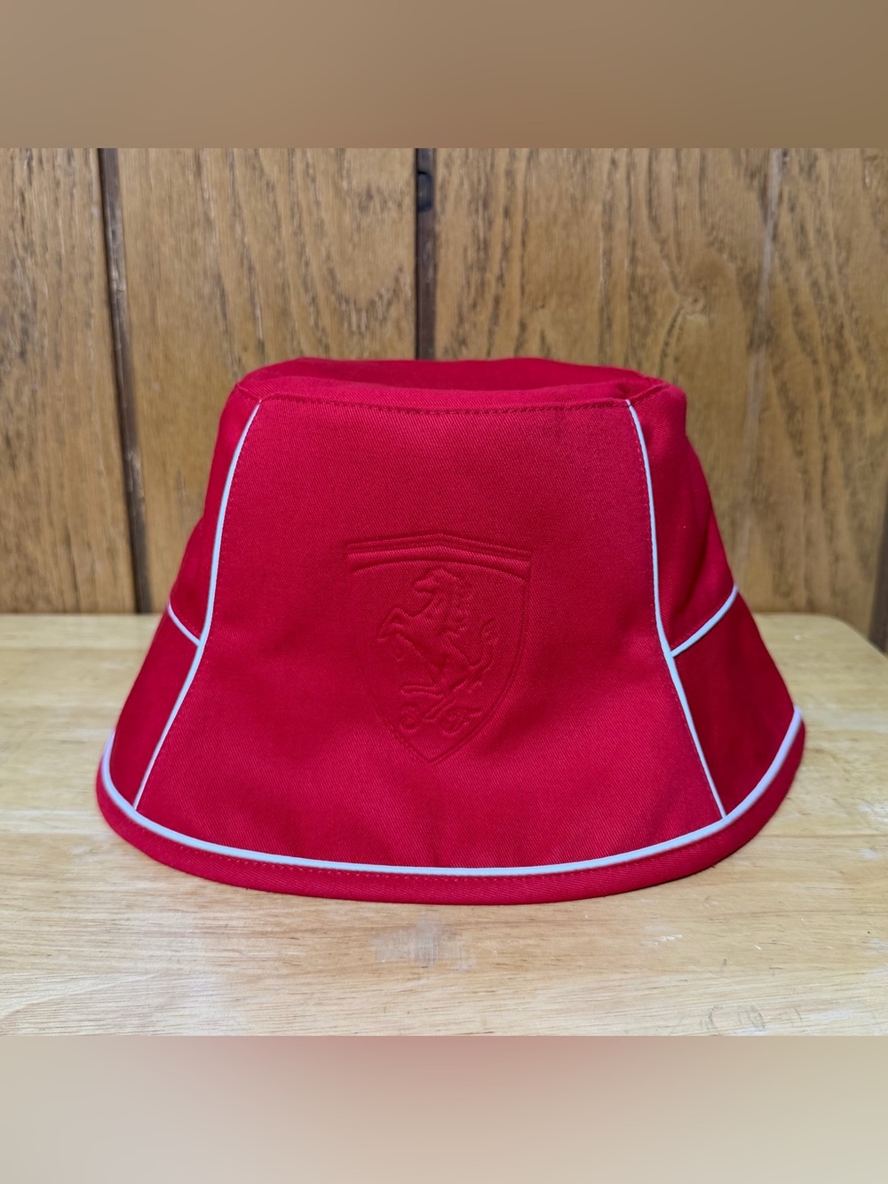 Puma Scuderia Ferrari Formula One Bucket Hat Embossed Logo Red F1 Size Large NEW